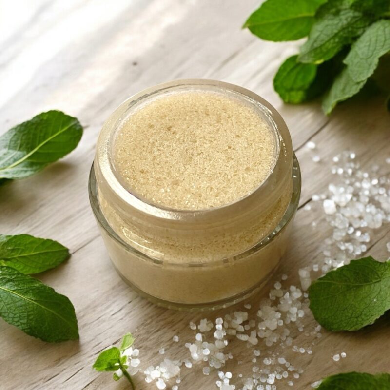 Grass Fed and Finished Tallow Organic Sugar Lip Love Scrub Peppermint (1 0z | 30 g) - Image 4