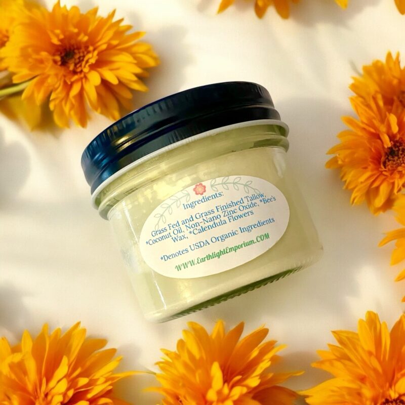 Grass Fed and Grass Finished Tallow Diaper Cream Organic Calendula Infused  (4 0z | 120 g) - Image 3